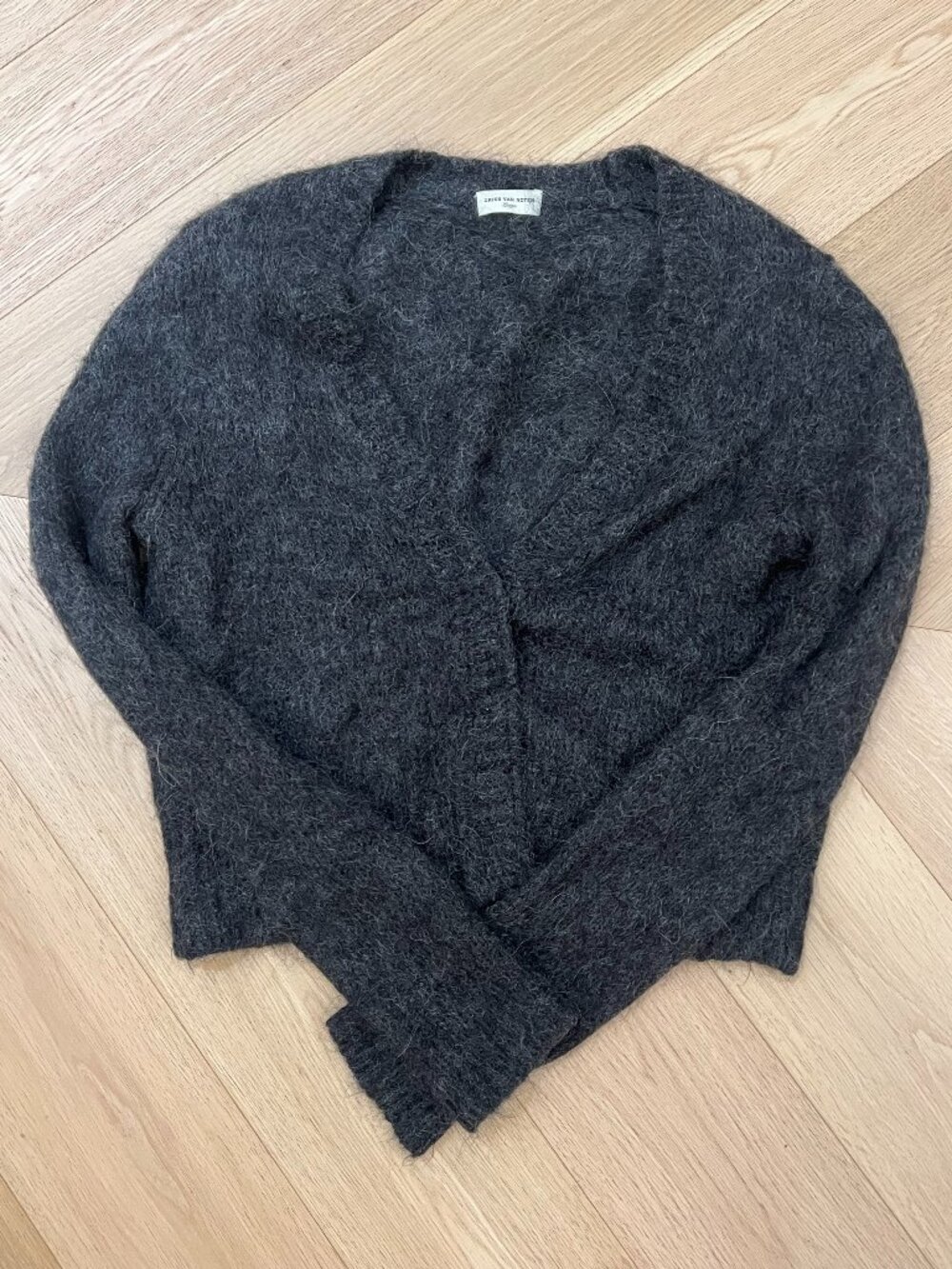 Dries Van Noten Alpaca & Merino Wool Cardigan with Button Closure